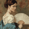 Vintage Lady Hand Fan Diamond Painting