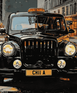 Vintage London Taxi Diamond Painting