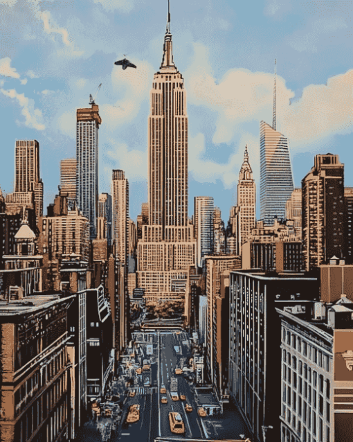 Vintage NYC Skyline Diamond Painting