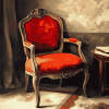 Vintage Red Antique Chair Diamond Painting