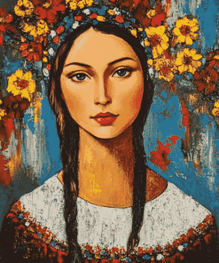 Vintage Romanian Woman Diamond Painting