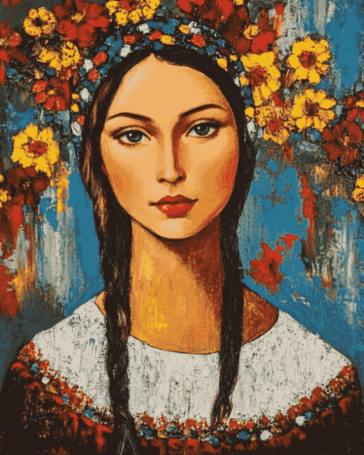 Vintage Romanian Woman Diamond Painting