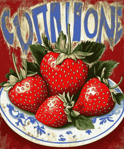 Vintage Strawberry Diamond Painting