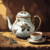 Vintage Tea Pots Diamond Painting