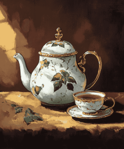 Vintage Tea Pots Diamond Painting