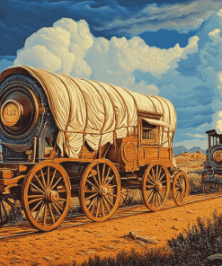 Vintage Wagon Engines Diamond Painting