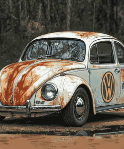 Volkswagen Beetle Herbie Engines Diamond Painting