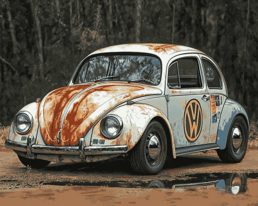 Volkswagen Beetle Herbie Engines Diamond Painting