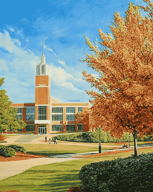 Wake Forest University Campus Diamond Painting