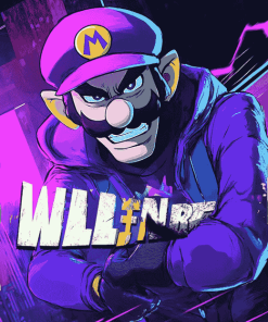 Waluigi from Super Mario Diamond Painting