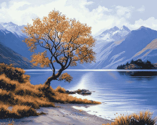 Wanaka Lake Scenic Beauty Diamond Painting