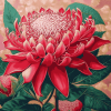 Waratah Blossoms Diamond Painting