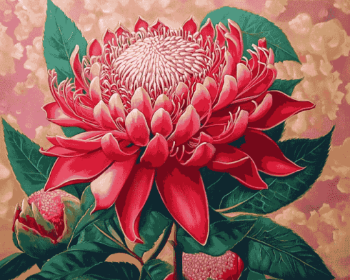 Waratah Blossoms Diamond Painting