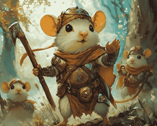 Warrior Mice Animation Diamond Painting