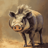 Warthog Piggy Diamond Painting