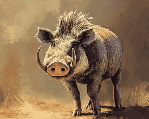 Warthog Piggy Diamond Painting