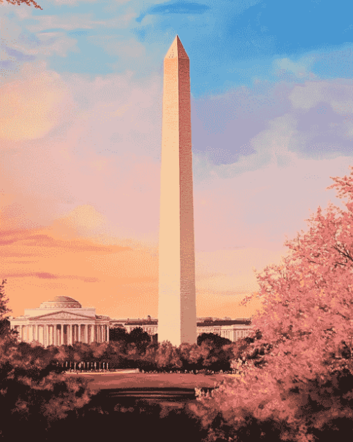 Washington Monument Tower Diamond Painting