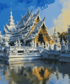 Wat Rong Khun Thailand Temple Diamond Painting