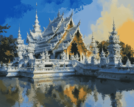 Wat Rong Khun Thailand Temple Diamond Painting