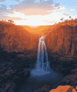 Waterfall Kakadu Landscape Diamond Painting