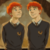 Weasley Twins Cartoon Diamond Painting