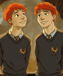 Weasley Twins Cartoon Diamond Painting