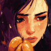 Weeping Girl Animation Diamond Painting