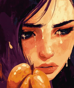 Weeping Girl Animation Diamond Painting