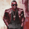 Wesley Snipes in Colorful Diamond Painting