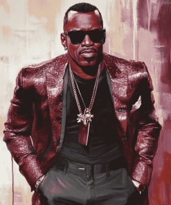 Wesley Snipes in Colorful Diamond Painting