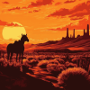 Western Desert Silhouette Diamond Painting