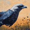 Western Jackdaw Bird Diamond Painting