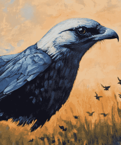 Western Jackdaw Bird Diamond Painting