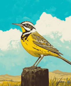 Western Meadowlark Bird Diamond Painting