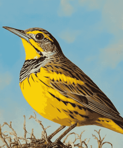 Western Meadowlark Birds Diamond Painting