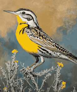 Western Meadowlark Diamond Painting