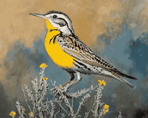 Western Meadowlark Diamond Painting