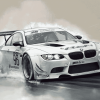 White BMW Racing Diamond Painting