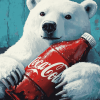 White Bear Coca Cola Diamond Painting