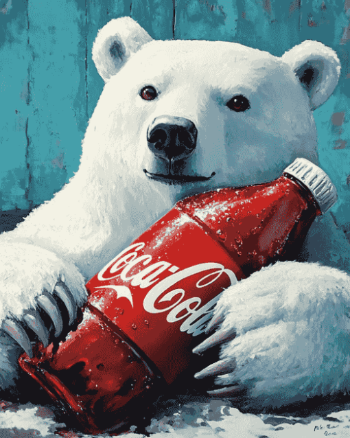 White Bear Coca Cola Diamond Painting