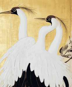 White Birds by Watanabe Shiko Diamond Painting