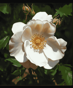 White Cherokee Rose Blossoms Diamond Painting