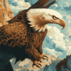 White Headed Eagle Animation Diamond Painting