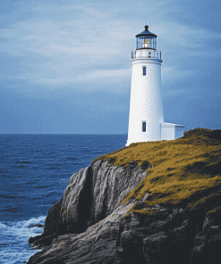 White Lighthouse Beacon Diamond Painting