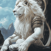 White Lion Wildlife Diamond Painting