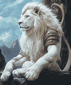 White Lion Wildlife Diamond Painting