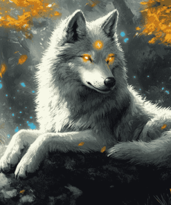 White Wolf Diamond Painting