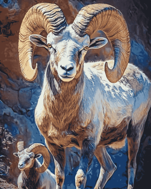 Wild Bighorn Sheep Diamond Painting