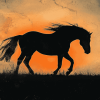 Wild Horse Silhouette Diamond Painting