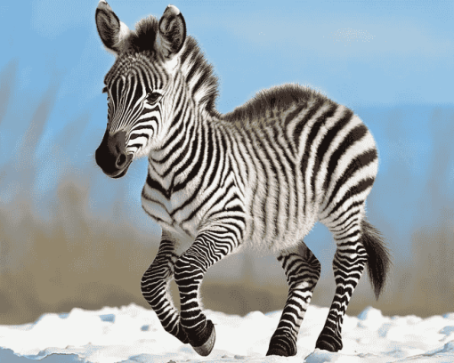 Wild Zebra Baby Diamond Painting